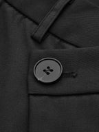 Asymmetrical layer wide-leg buttoned dress pants in soft fabric, featuring a unique design and comfortable fit for versatile…
