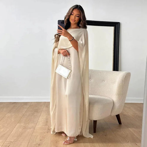 Emmy – Women’s elegant cape maxi dress
