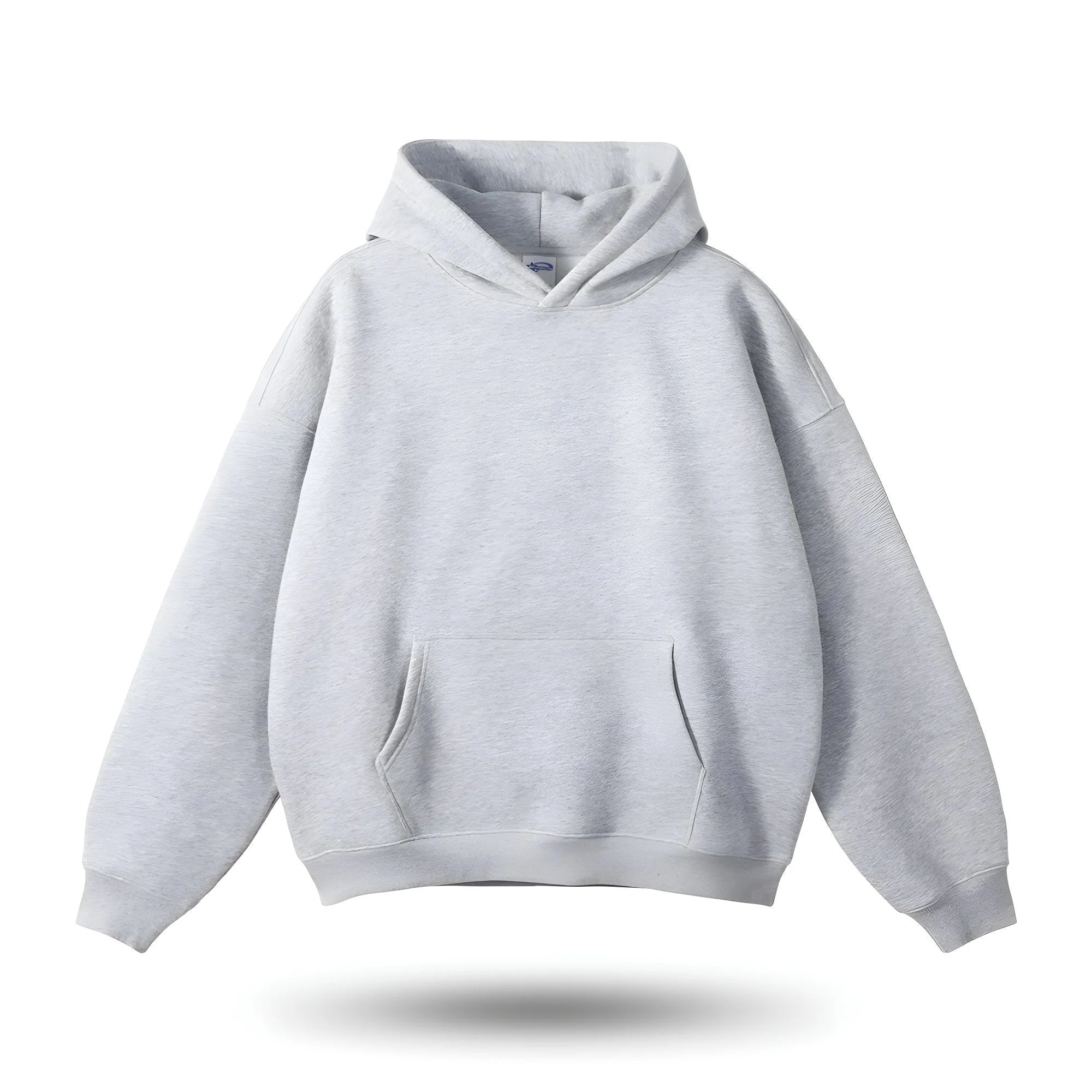Unisex weighted hoodie with a relaxed fit, pouch pocket, soft fabric, and added weight for comfort and warmth.