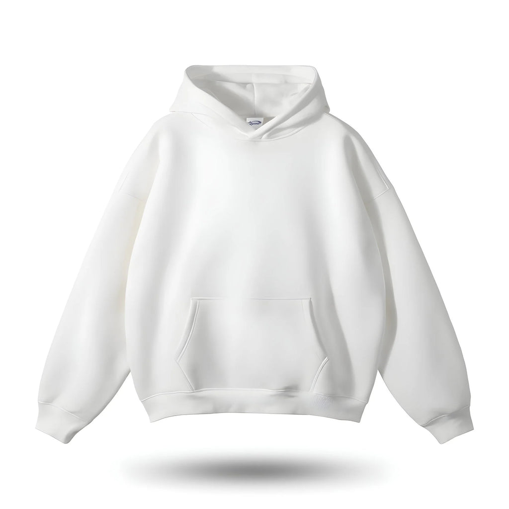 Unisex weighted hoodie in soft fabric, featuring a relaxed fit and a large pouch pocket for comfort and convenience.