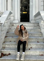 Women's oversized fleece jacket, soft material, featuring a relaxed fit and full zip for warmth and comfort in cooler…